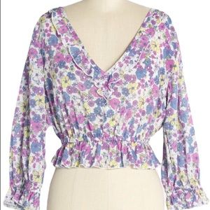 ModCloth cottage core (Drama in doll valley )crop top